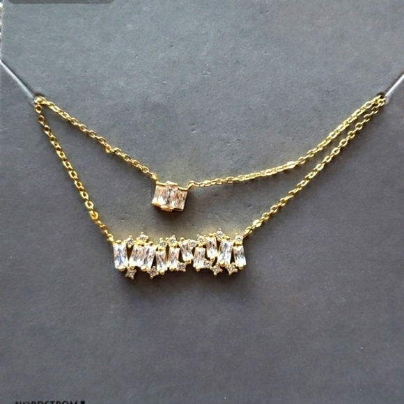 Double Strand CZ Necklace - Picture 1 of 6